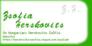 zsofia herskovits business card