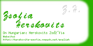 zsofia herskovits business card